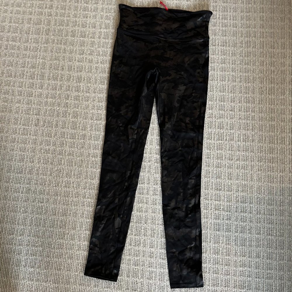 Faux Leather Camo Leggings